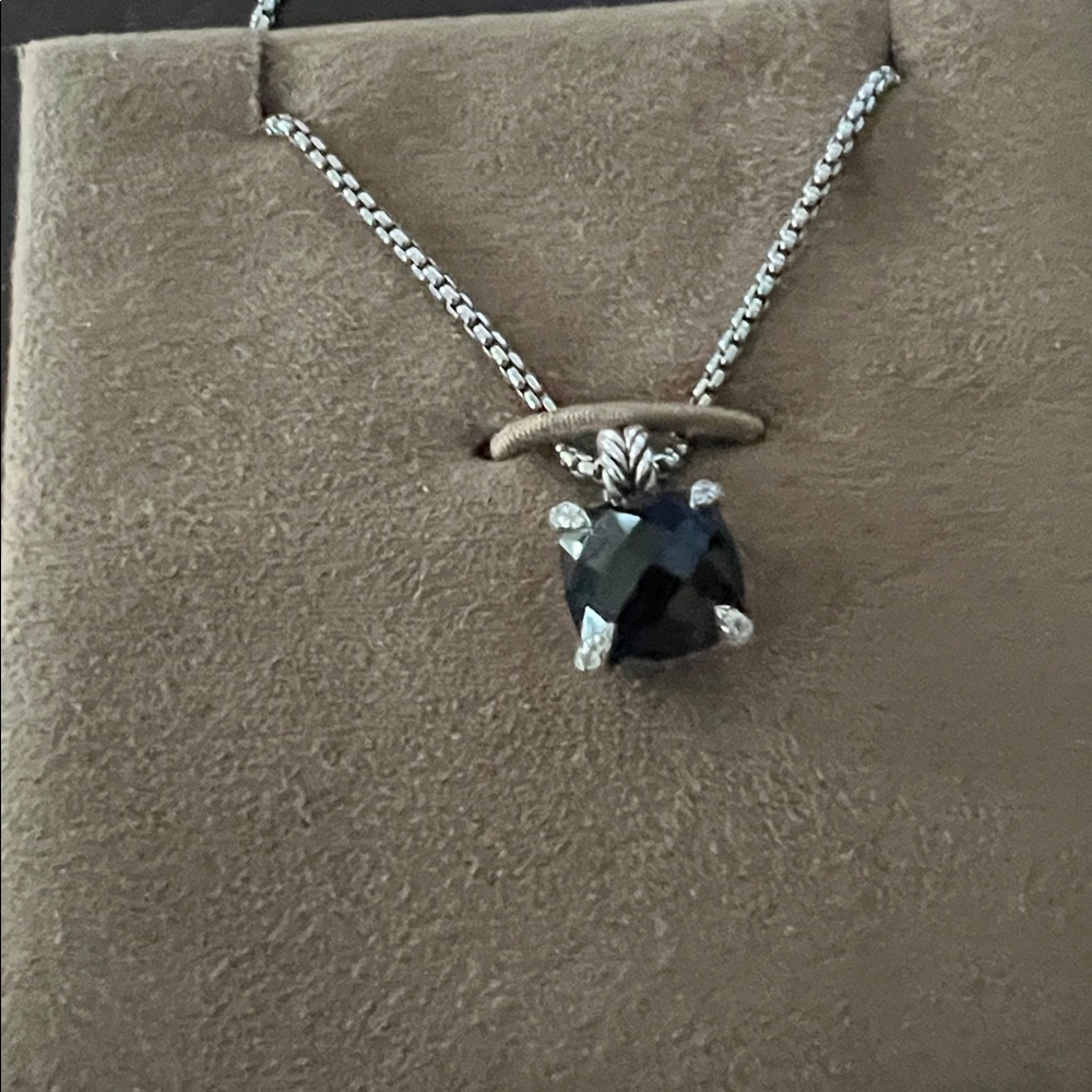 David Yurman Chatelaine Black Onyx Pendant Necklace - Picture 4 of 4